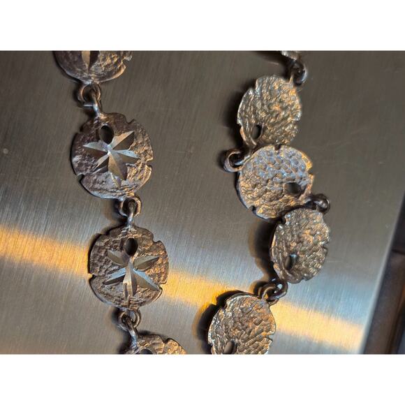 Sterling Silver Conch Shell Disc Bracelet With Lobster Clasp 8" - Picture 5 of 6